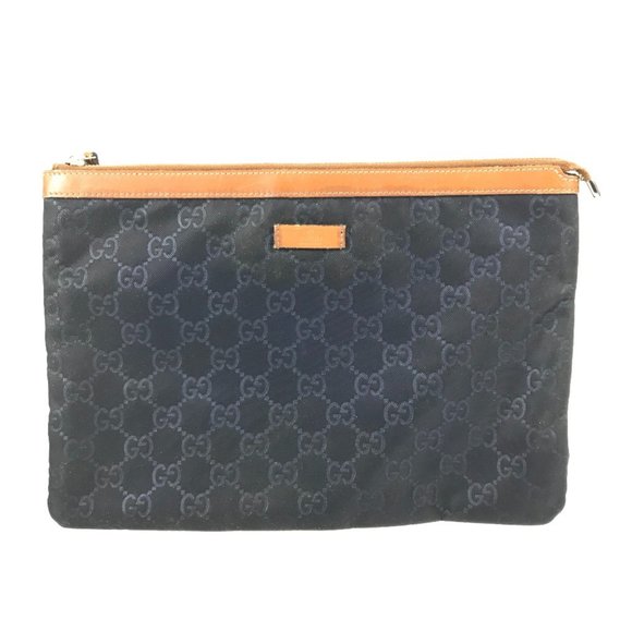 Gucci Handbags - GUCCI 286209 GG logo all-over pattern pouch bag clutch leather nylon men's